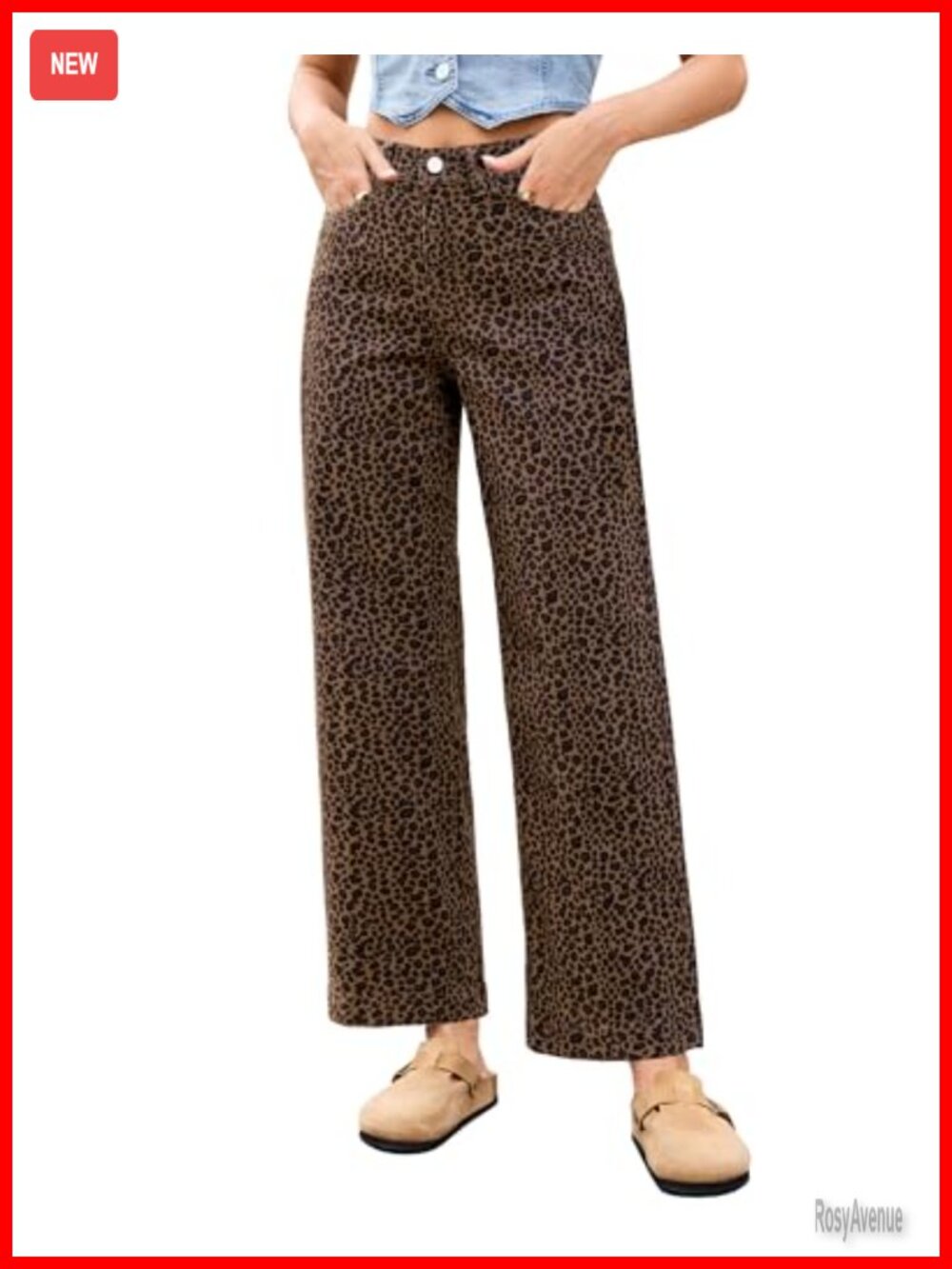 High Waisted Wide Leg Stretchy Ankle Length Jeans